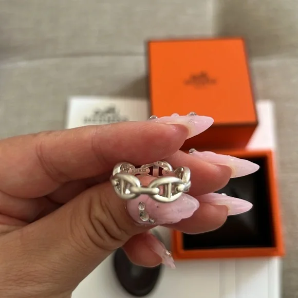 Chaine d'ancre Enchainee ring, small model size 54 - Picture 4 of 9